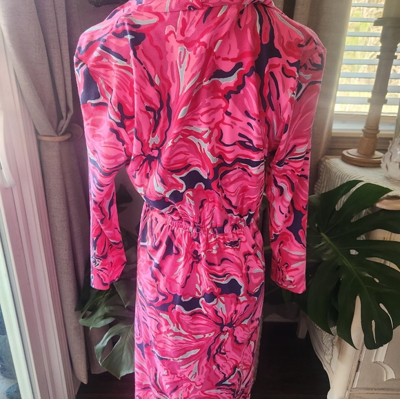 Lilly Pulitzer Pink and Blue Floral Dress - Picture 6 of 6